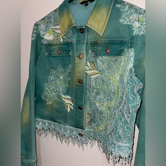 Rare Vintage beaded Denim Jacket - Picture 10 of 10